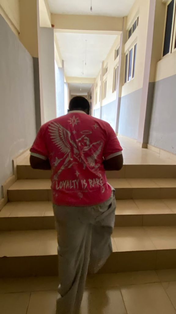 Back of the Rose colourway Seraph tee: hot pink with white winged angel print and LOYALTY IS RARE text